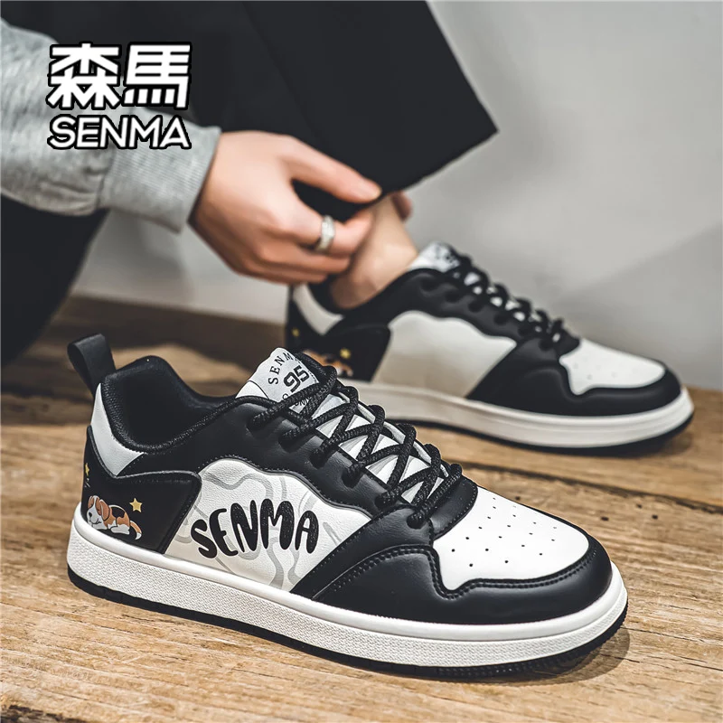 Мужская обувь Senma новинка 2024 тонкие высококачественные туфли для досок