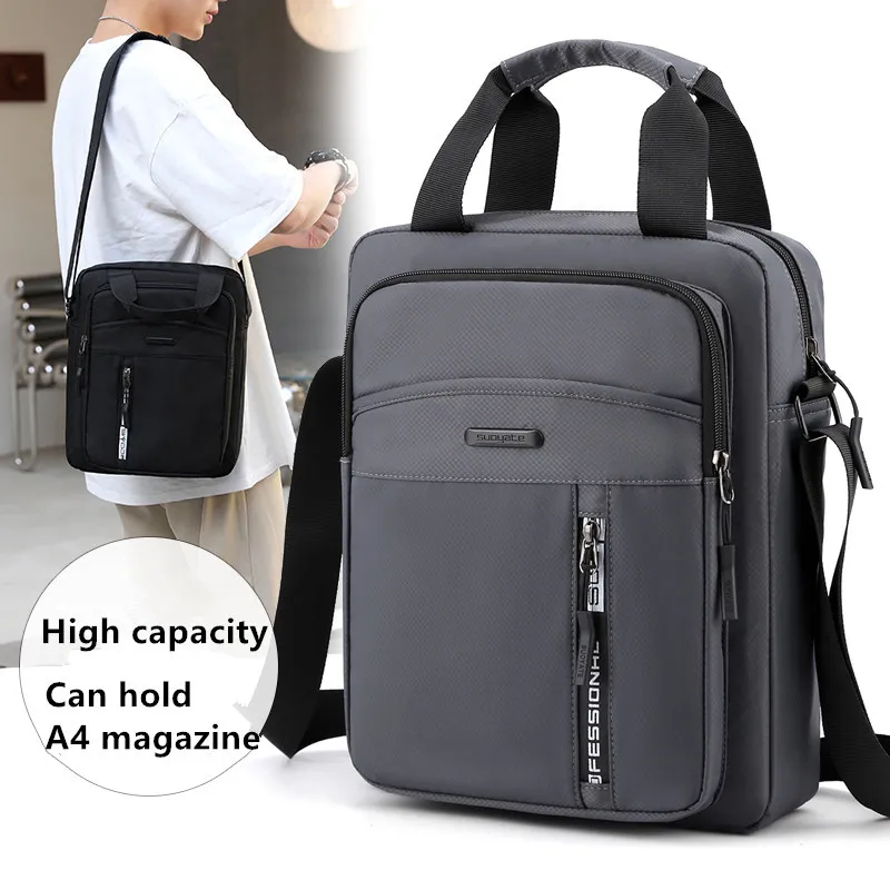 

Business Bag Handbags Crossbody Capacity 2021 Shoulder Black Men Large Waterproof Bag Multi-pocket Travel For Casual Sac Nylon