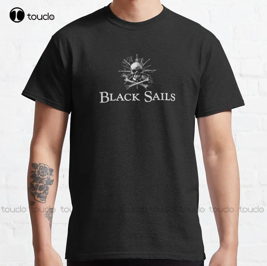 

Классическая футболка Black Sails, черная рубашка для учителя, индивидуальная футболка Aldult для подростков, унисекс, футболки с цифровой печатью, женский подарок на заказ