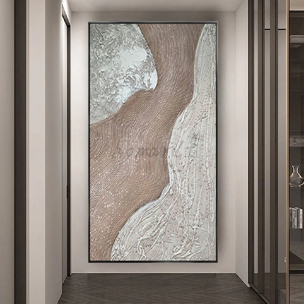 100% ручная роспись розовая текстура холст картина Landscpae новый дизайн высокое