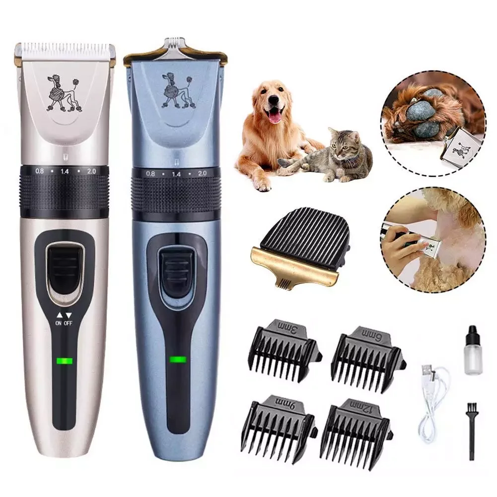 

2 IN 1 Hair Clipper Dog Clippe Rechargeable Low Vibration Safe to Use Pet Hair Trimmer