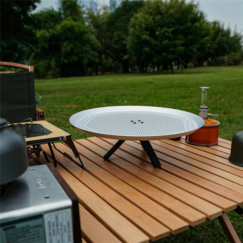 

Уличная настольная круглая металлическая Ультралегкая лампа из алюминиевого сплава для кемпинга, пикника, дома, чая, кофе, настольный мини-штатив