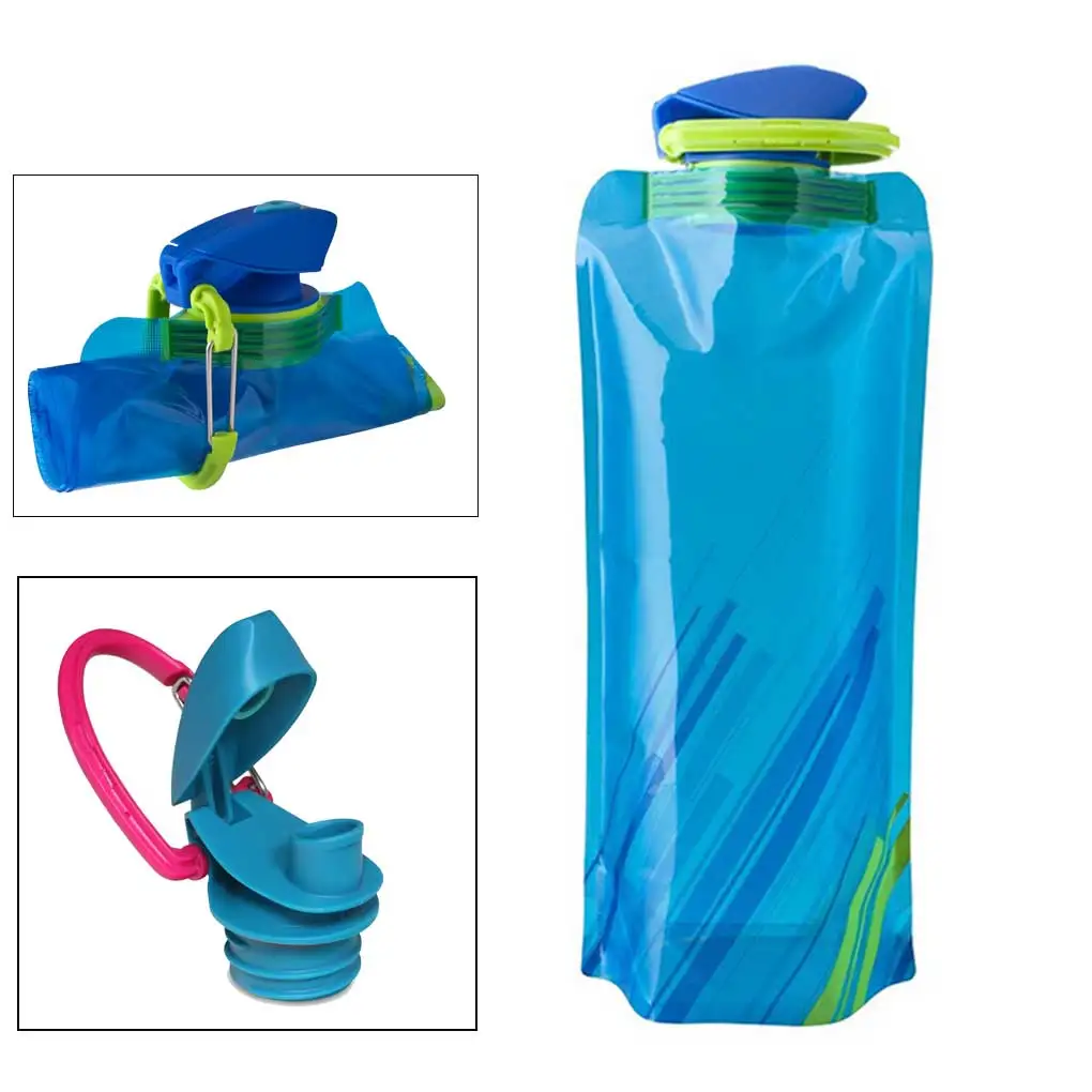 

Compressible Portable Water Bag Bottle Outdoor Camping Riding Sport Water Bag Foldable PP Pouch Drink Bottle