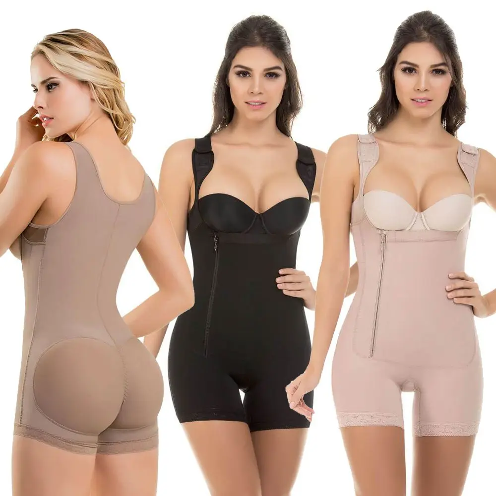 

Fajas Women Open Bust Bodysuit One-piece Waist-up Hips Tight-fitting Body Plus Size Corset Side Zipper Body Shaper Underwear