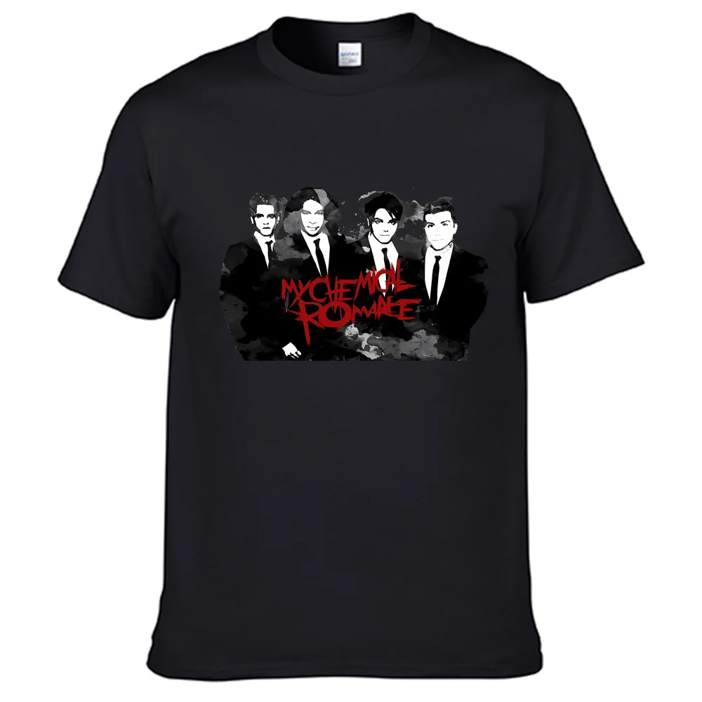 

Breathable 100% cotton my chemical romance Men's T-shirt punk rock music casual T-shirt
