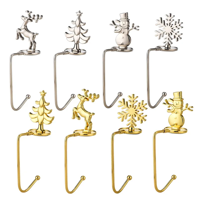 

10pcs Christmas Ornament Metal S-Shaped Hooks Holders Christmas Tree Elk Pendant hanging Decoration for home Navidad New Year