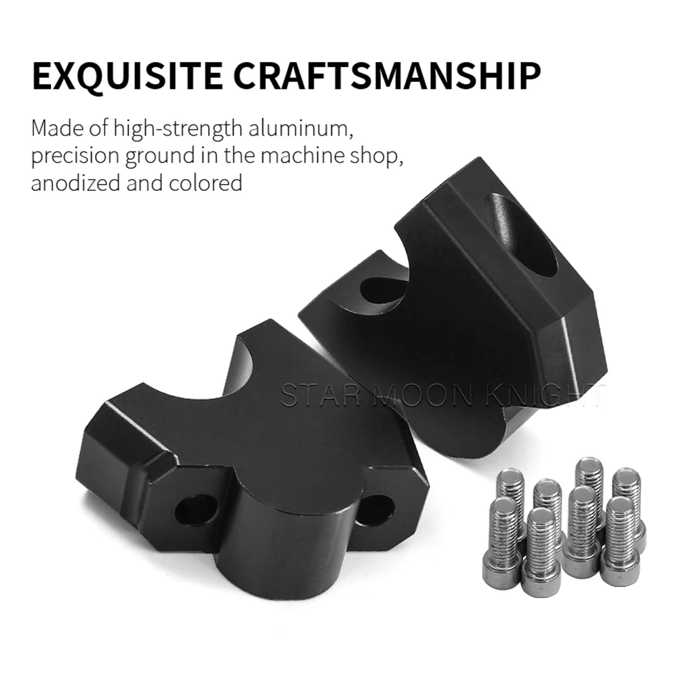 Зажим для подъема руля 28 мм HONDA NT1100 NT 1100 2022 2023 - Адаптер заднего с ЧПУ поднятый