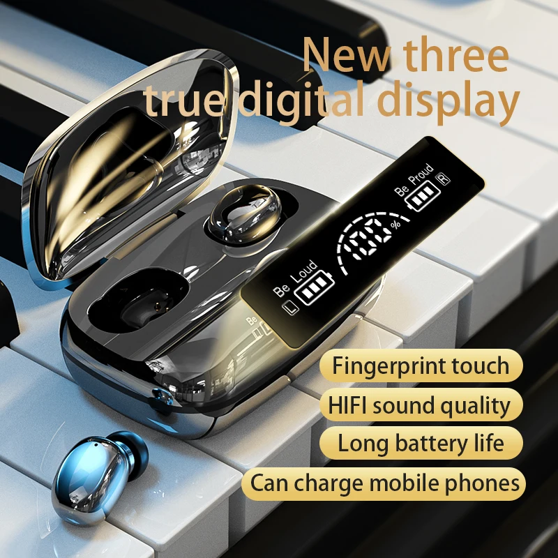 

Wireless Earbuds TWS TG03 Touch Control Bluetooth-compatible 5.0 Wireless Headset Headphone In-Ear Earphones with Mic Waterproof