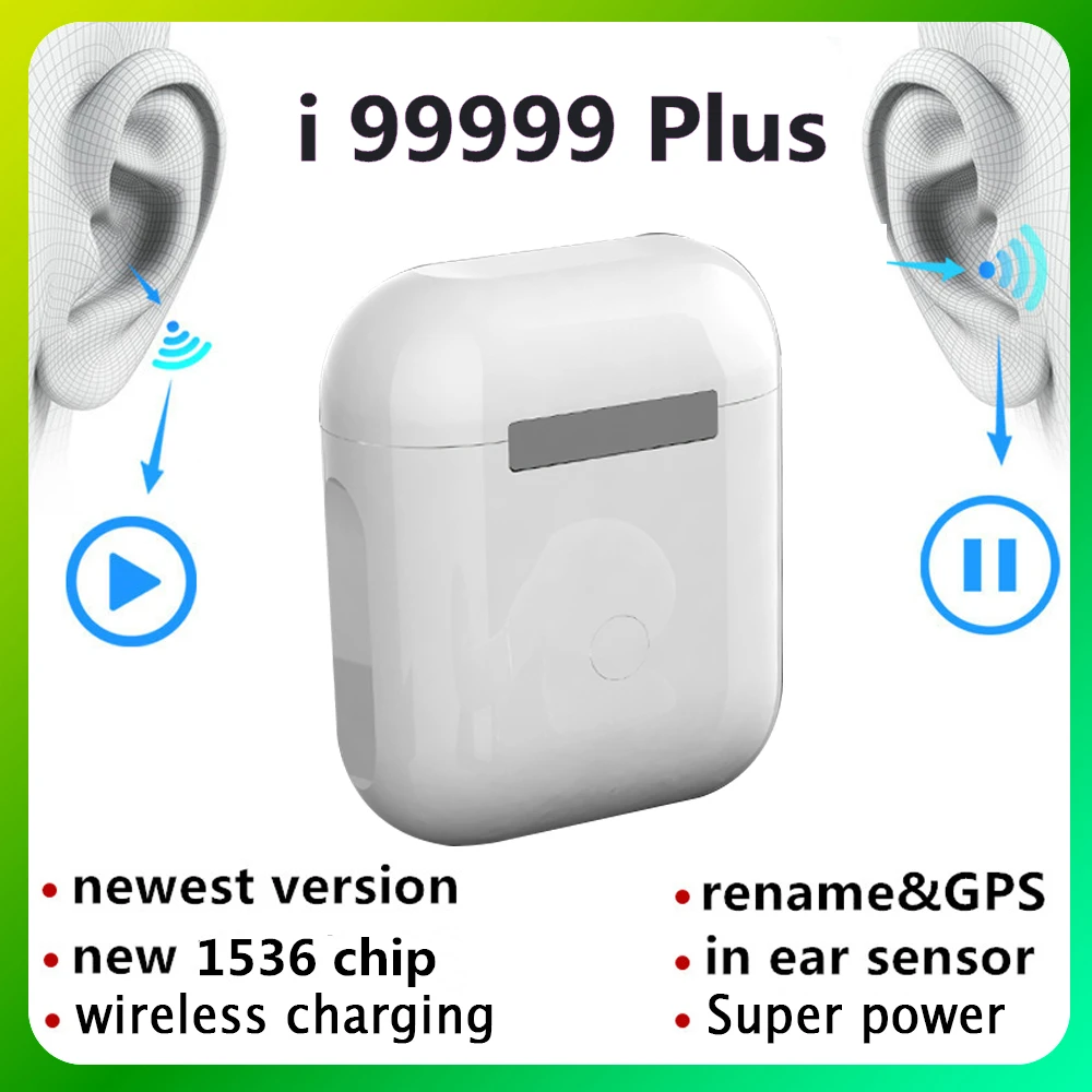 

Wireless Earphone Rename Bluetooth 5.0 Super Earbuds Original i99999 TWS Android Plus PK I900 Pro I900 Max Headphone ear phones