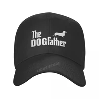 the dogfather dachshund sausage dog funny humour printing baseball cap high quality dad hat snapback