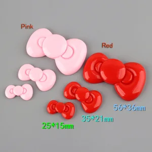 10 шт. кавайные банты с плоской задней поверхностью кабошоны из смолы Сделай Сам Скрапбукинг для бантов для волос аксессуары для центра украшения ремесла