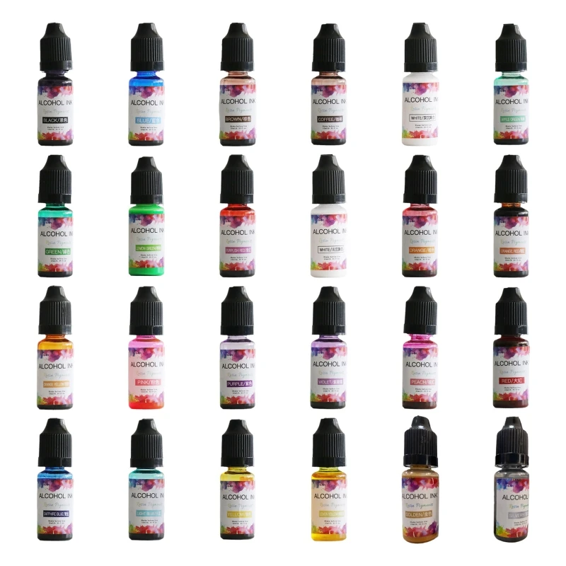 

1 Bottle Vibrant Colors Diffusion Pigment Colorant High Concentrated Alcohol-Based Ink Concentrated Epoxy Resin Paint Colour Dye