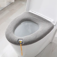 winter warm washable toilet cover with handle universal toilet mat thickened plush bathroom accessories