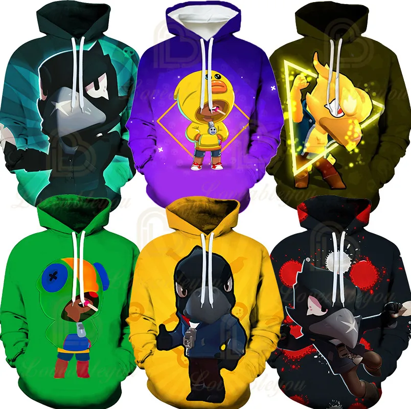 

Hoodie JANET BONNIE Shelly Shoot Kids Bravo Crow Raven Tops Men 2022 Boys Girls Crow Raven Sandy Game 3D Print T Shirts