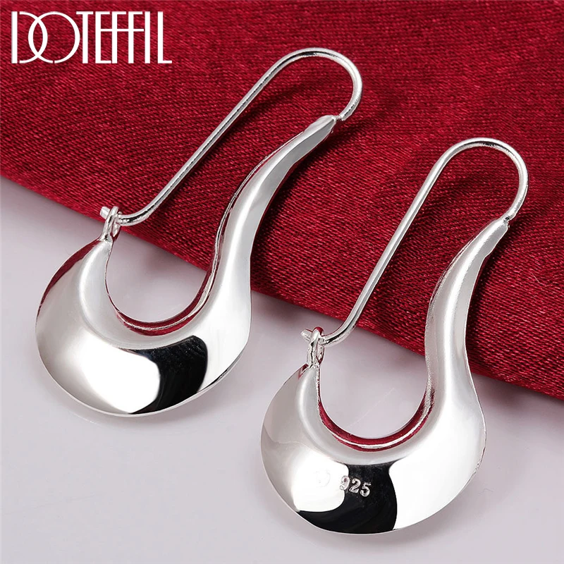 

DOTEFFIL 925 Sterling Silver Classic Shoe Drop Earrings Charm Women Jewelry Fashion Wedding Engagement Party Gift