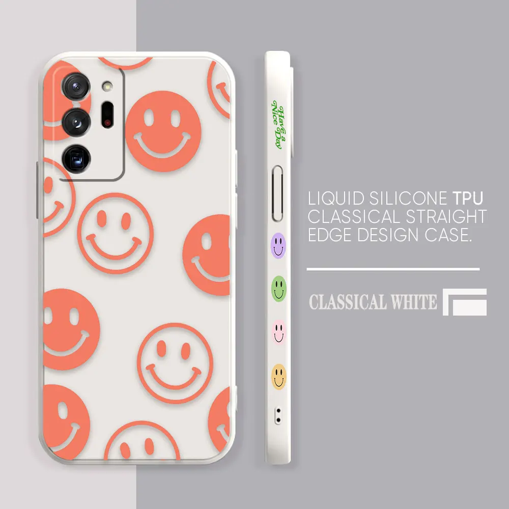 Case For Samsung Galaxy A90 A80 A70 A60 A50 A40 A30 A20S A20 A10S Note 20 M33 Pro Plus Lite Ultra 4G 5G Case  Funny Smiling Face