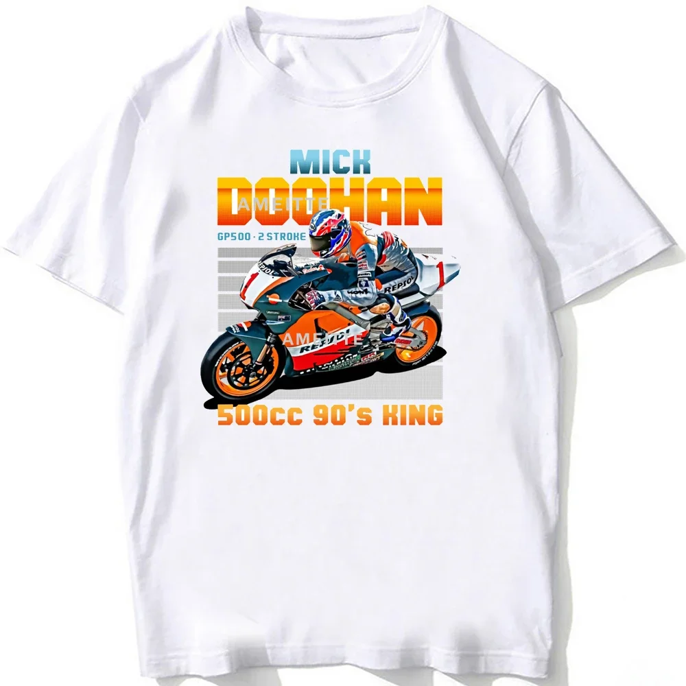 Футболка Mick Doohan мужская с коротким рукавом повседневный белый топ для езды на