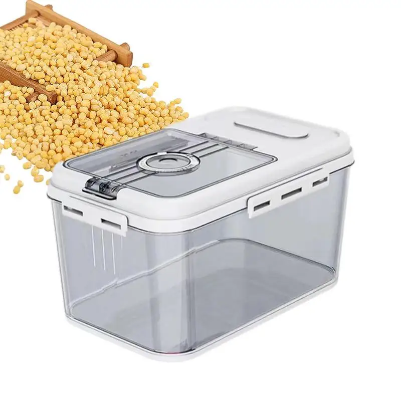 

Rice Dispenser Magnetic Cereal Storage Bin Dispenser Airtight Leak Proof Cereal Dry Food Containers For Pantry Flour And Kitchen