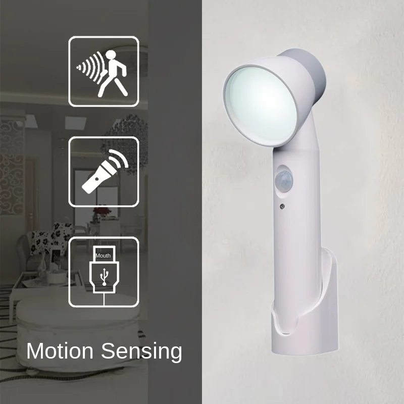 Led Night Light USB Charging Motion Sensor Energy-saving Led Lamps Bedroom Sound Light Control For Corridor Home Bathroom