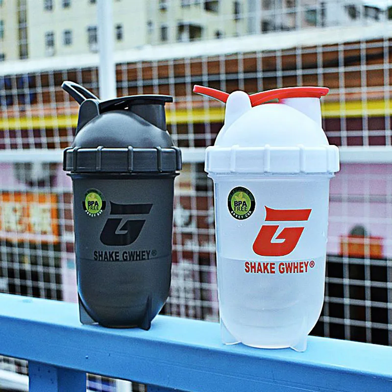 

500ML New Tritan Plastic Shaker GYM Nutritional Protein Powder Shake Cup Sports Bottles Mixer