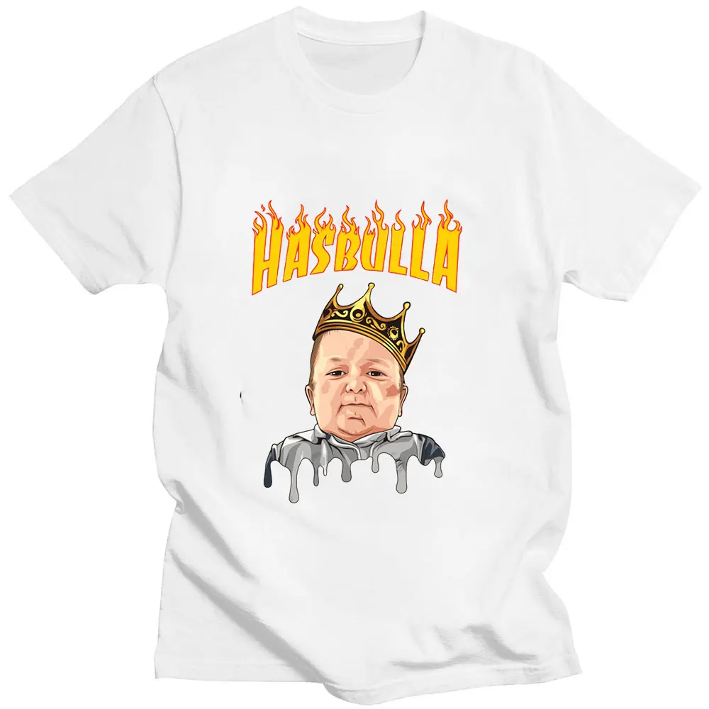 Мини-Футболка Hasbulla Fighting Meme Khabib blog2022 популярная Классическая Летняя Свободная