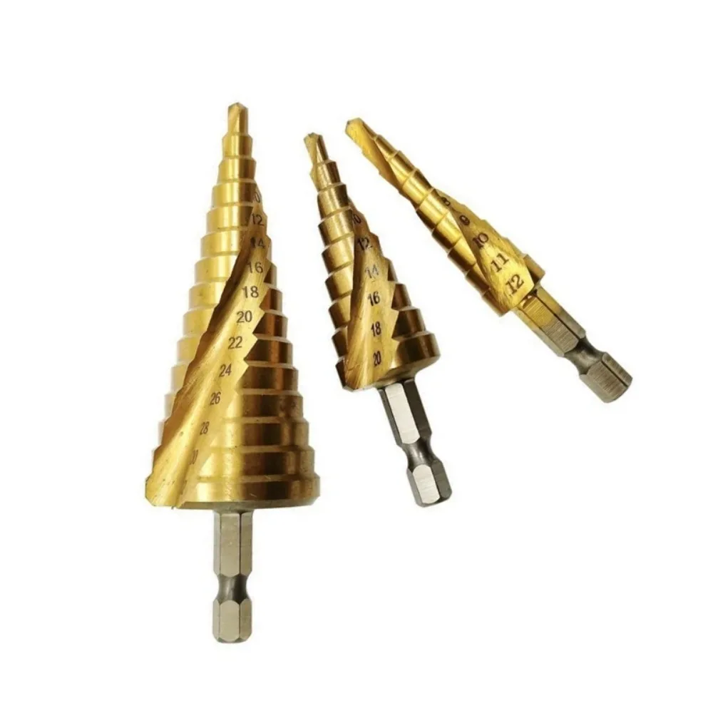Набор ступенчатых Сверл из быстрорежущей стали с титановым покрытием для работ