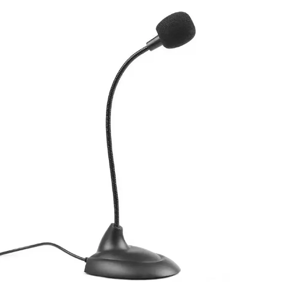 

Mini Studio Speech Gooseneck Microphone 3.5mm Plug Recording Conference Mic For Computer Desktop Notebook Flexible Stand
