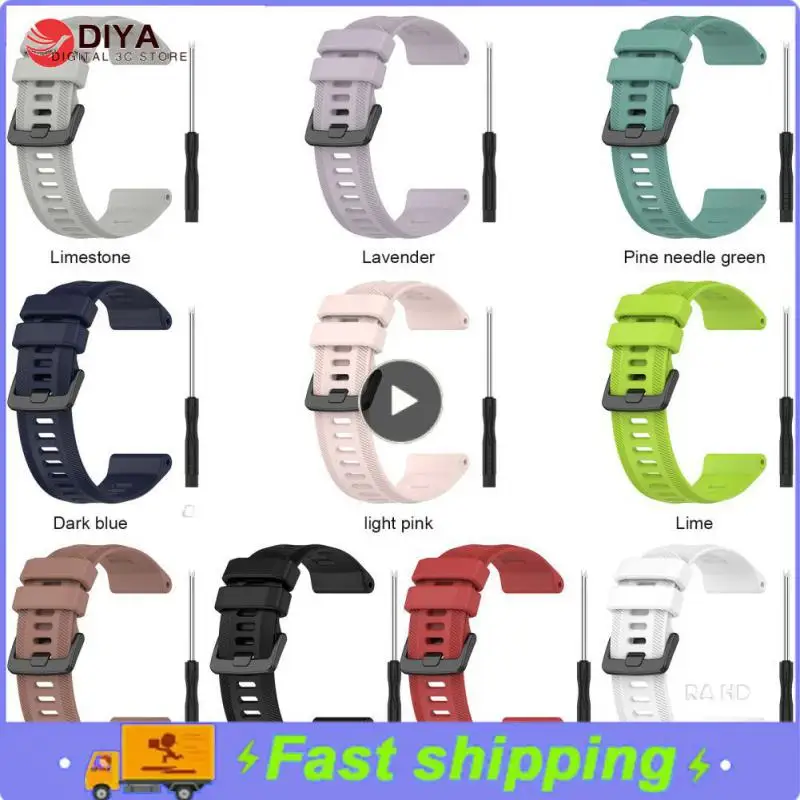 

Watch Accessories Sweat-proof Watch Strap Breathable Silicone Watchband Waterproof Replaceable Strap With Tools Solid