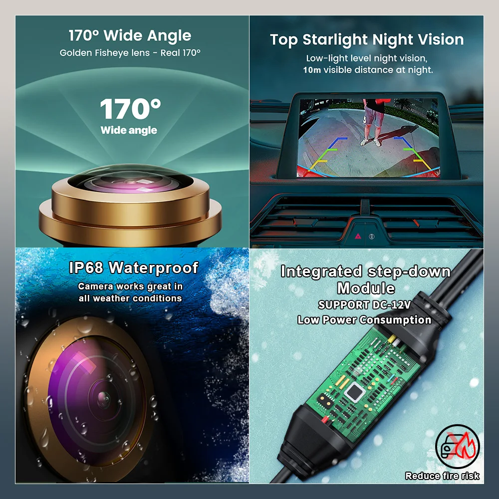 HD AHD 1080P Автомобильная камера заднего вида с ручкой багажника для VW Passat B5 CC EOS Golf