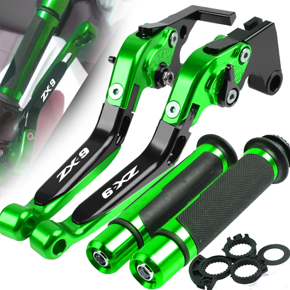 

For Kawasaki ZX9 1994-19971995 1996 1997 Motorcycle Aluminum Brake Clutch Levers & 7/8 handlebar Handle barss Grips Accessories