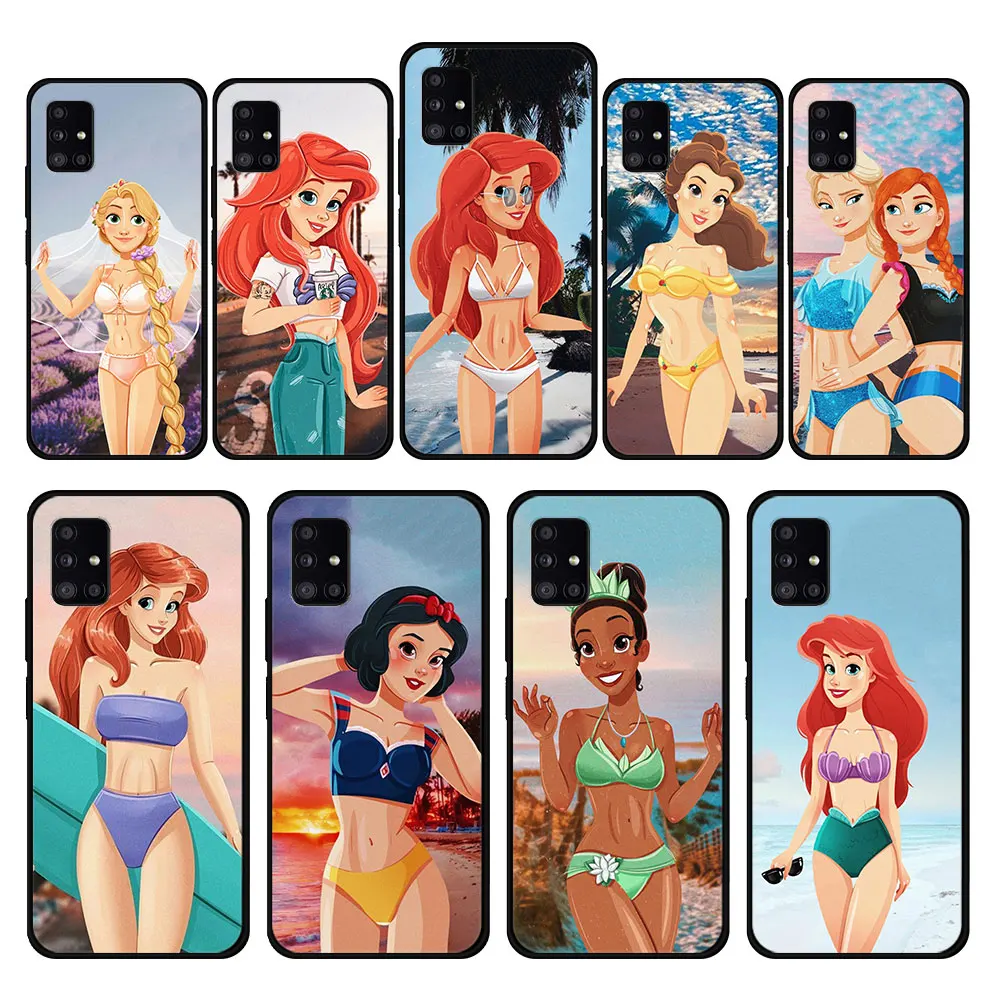 

Case For Samsung A72 A12 A32 4G A02s A41 A51 A52 A71 A21s A31 A23 A03s A73 A13 A52s Beach princess in swimsuit Official Coque