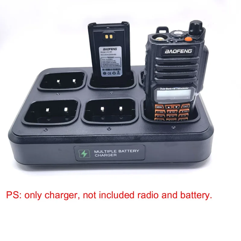 BAOFENG UV-9R Plus UV9R Pro Multi Rapid Six Way Charger for UV-XR BF-9700 Two Way Radio Walkie Talkie 6-Way Battery Chargeing