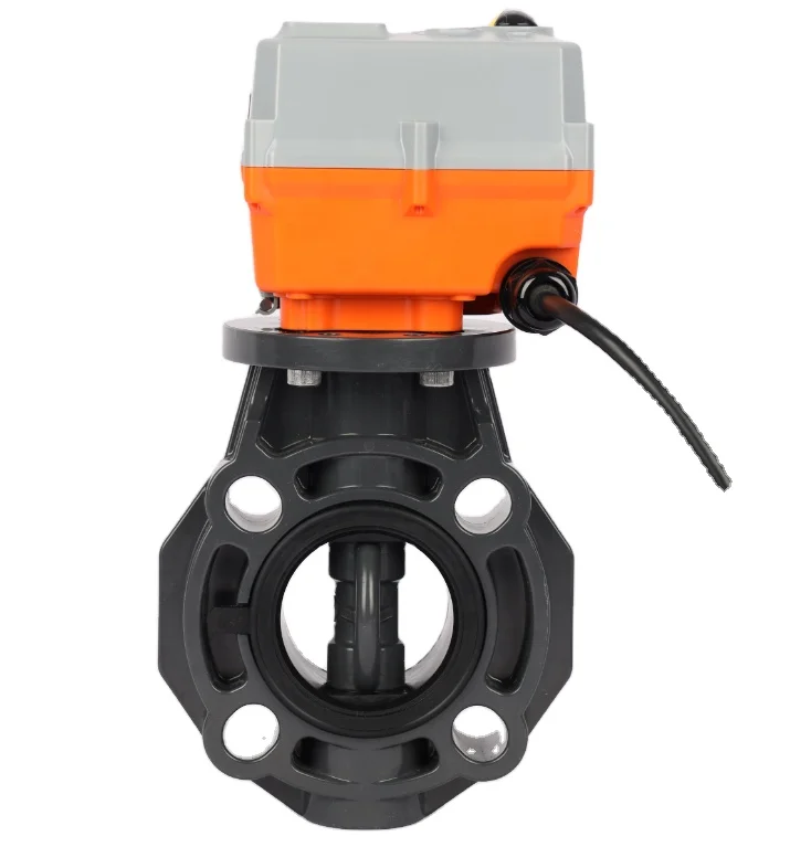 

ПВХ моторизованный электрический клапан-бабочка, 24 В, 110 В переменного тока, актуатор, водяной клапан