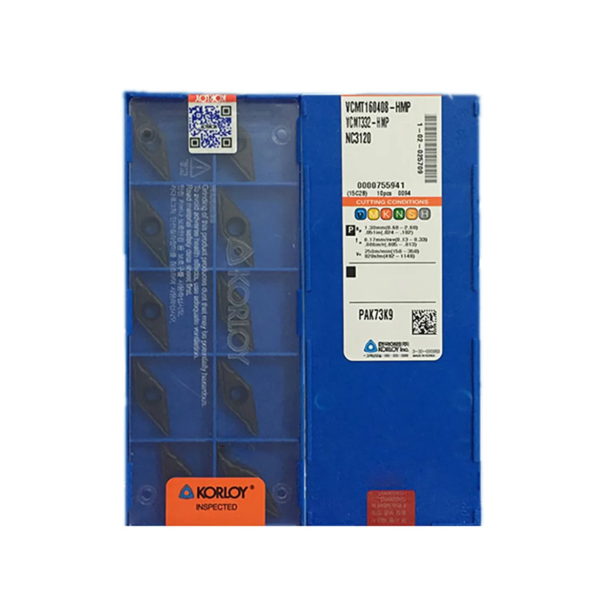 

KORLOY 100% Original VCMT VCMT16 VCMT160408 HMP NC3120 NC3020 Medium-Finishing Carbide Turning Inserts Turning Tools