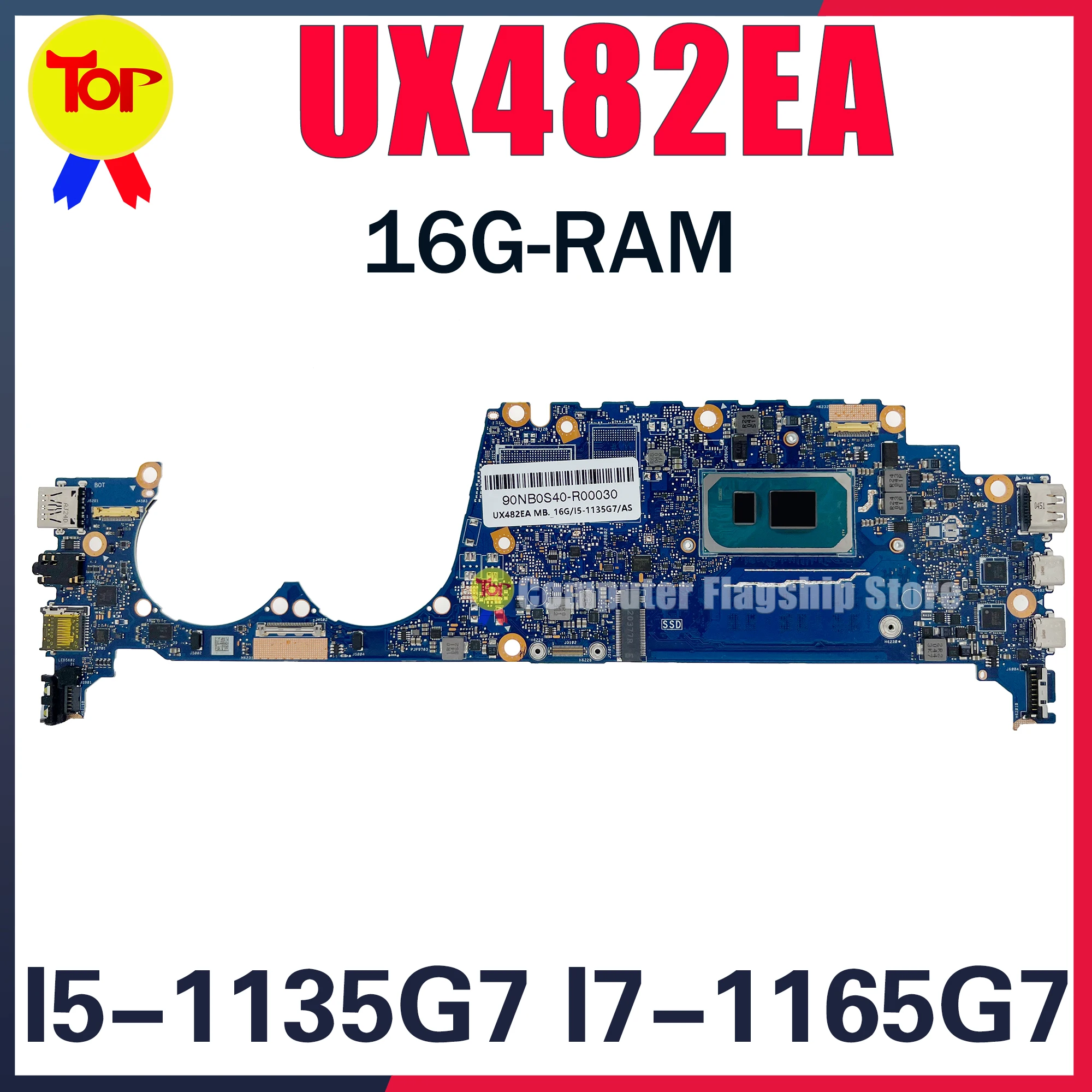 

UX482EG Laptop Motherboard For ASUS Zenbook Duo 14 UX482E UX482EA UX482EGR UX482EAR I5-1135G7 I7-1165G7 16G 32G Mainboard
