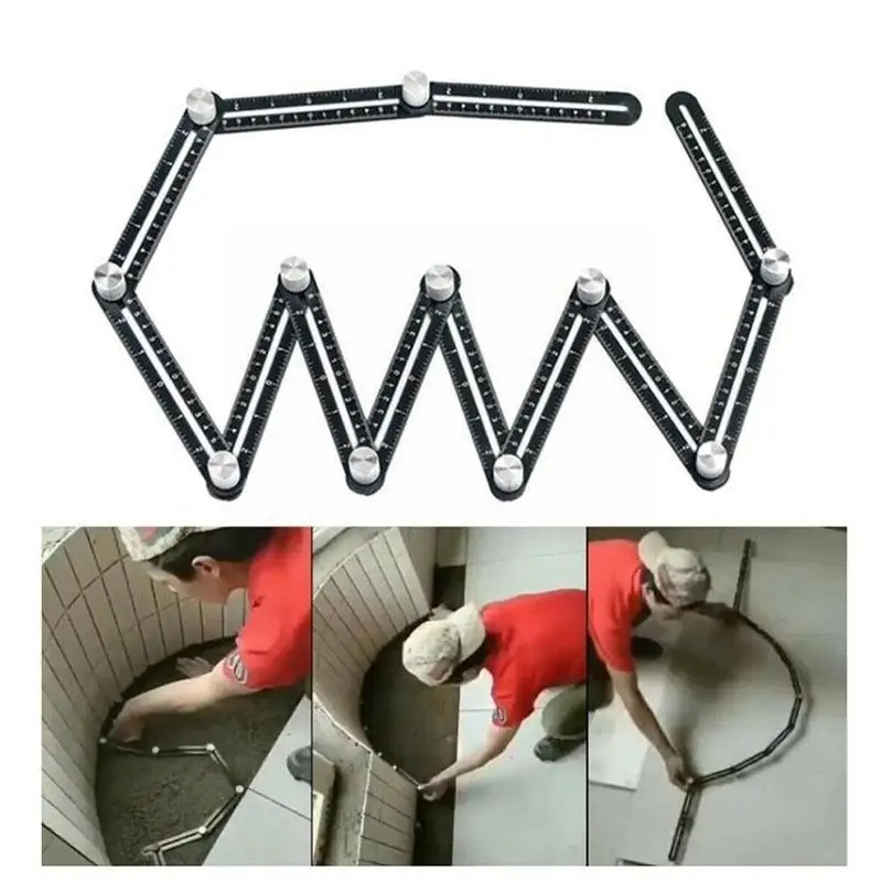 

Multi Angle Measuring Ruler 12-sides Alloy Angle Finder Template 12 Folding Brick Wood Rulers Tool Tile Corner Tools Positi B3J8