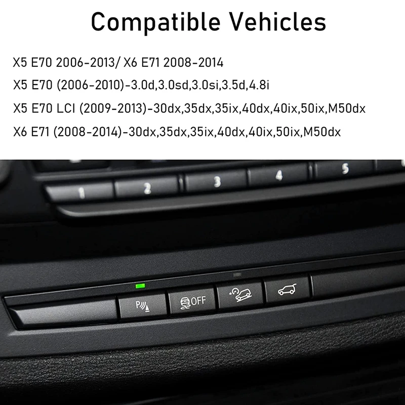 Крышка кнопки переключения датчика парковки автомобиля для BMW X5 E70 2006-13 X6 E71 2008-2014