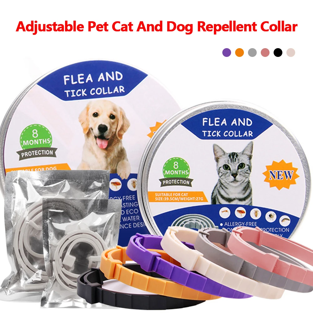 

Dogs Mosquitoe Repellent Collar Pet Antiparasitic Anti Flea Tick Collar For Small Large Dog Cat Leash Retractable Dog Accessorie