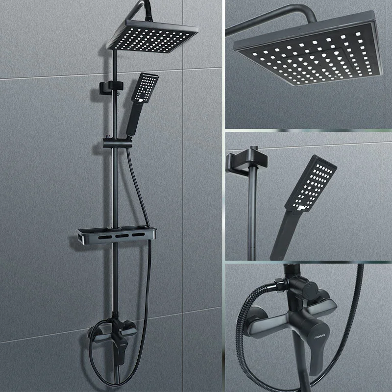 

Wall-Mounted Black Bathroom Shower Faucet Set With Hand Sprayer Bathtub Faucet Hot And Cold waer mixer Tap смеситель для ванной