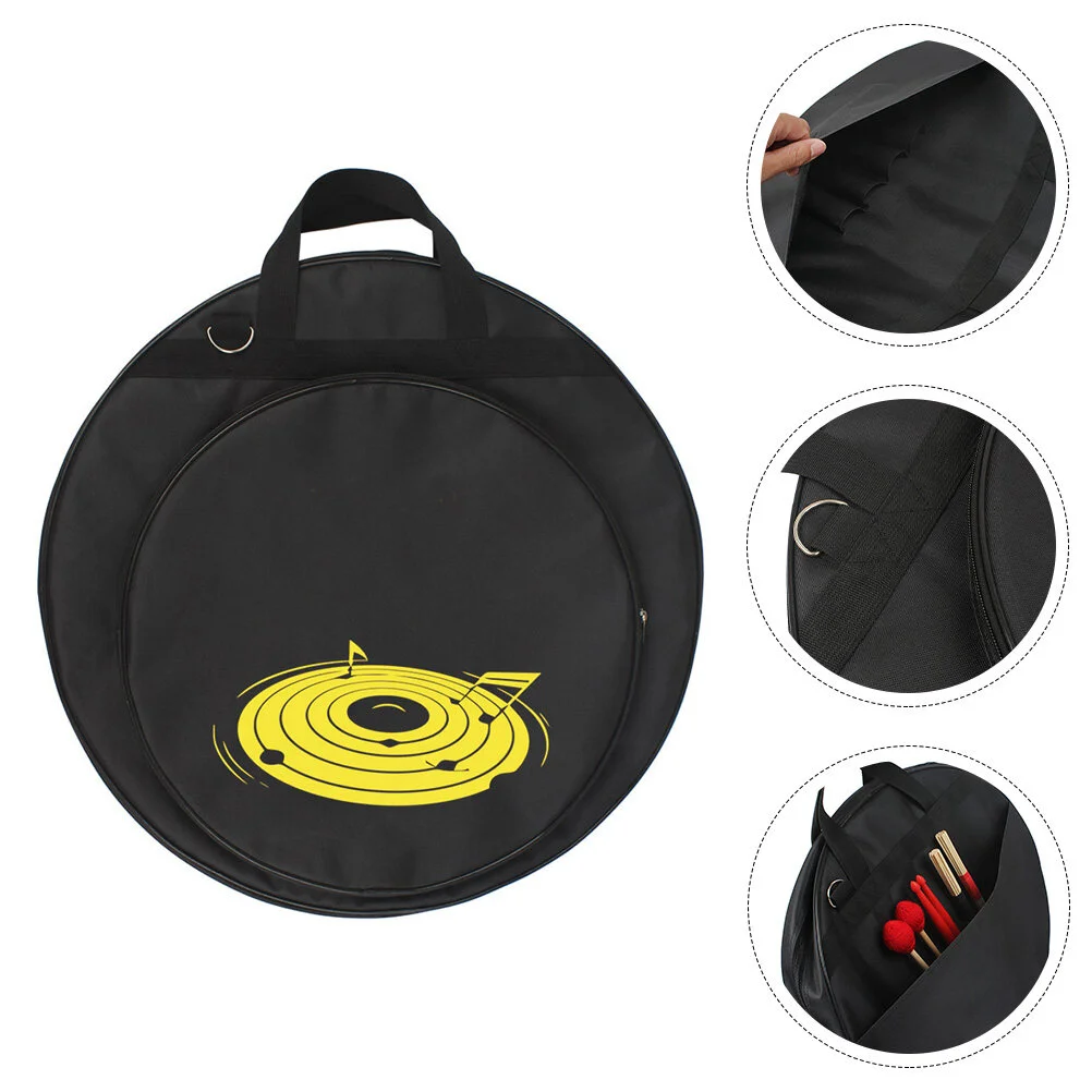 

Cymbal Bag Case Holder Drum Handle Instrument Carry Round Storage Black Backpacks