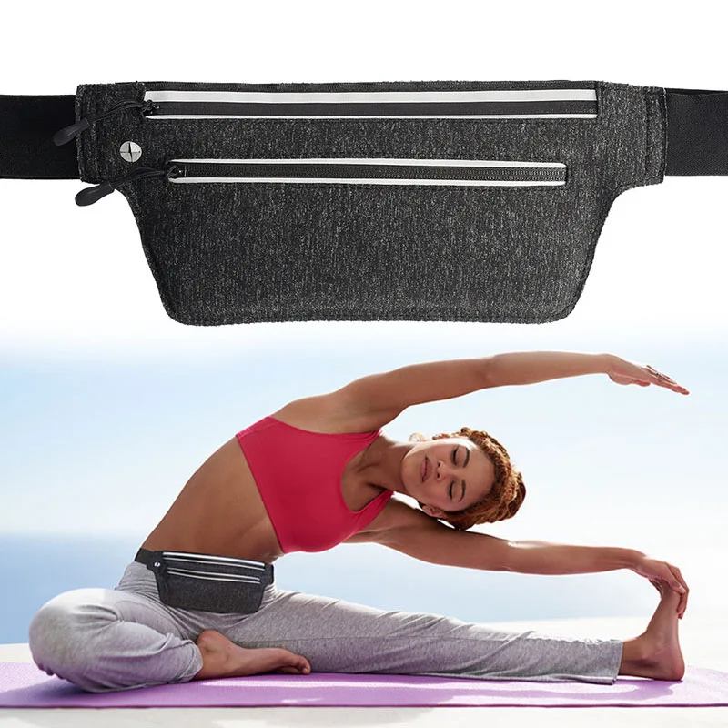 

Exercise Elasticity Belt Waist Bag Running Ultra-Thin Yoga Sport Fanny Pack For Phone Bum Bag Women Travel Hidden Waist Pouch