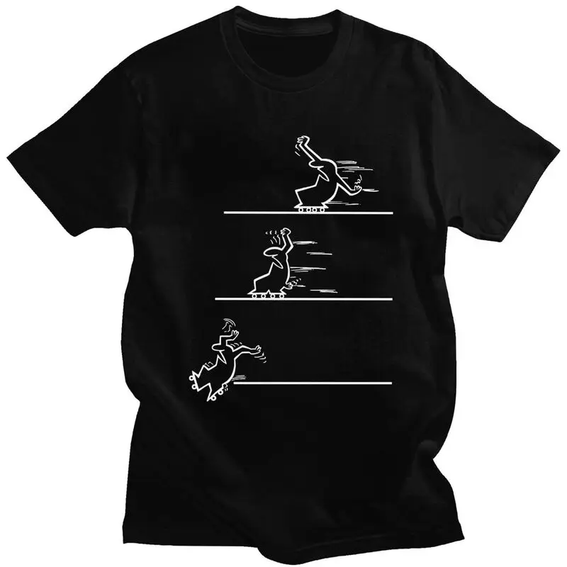 

La Linea Roller Skating Tshirts for Men Short Sleeves Casual T Shirt Cool Animated Cartoon T-shirts Cotton Tee Tops Merchandise