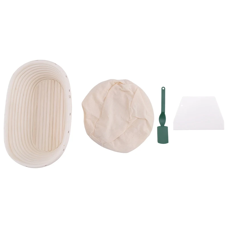 Овальная корзина для хлеба ручной работы Banneton Brotform с лепестками скребок теста