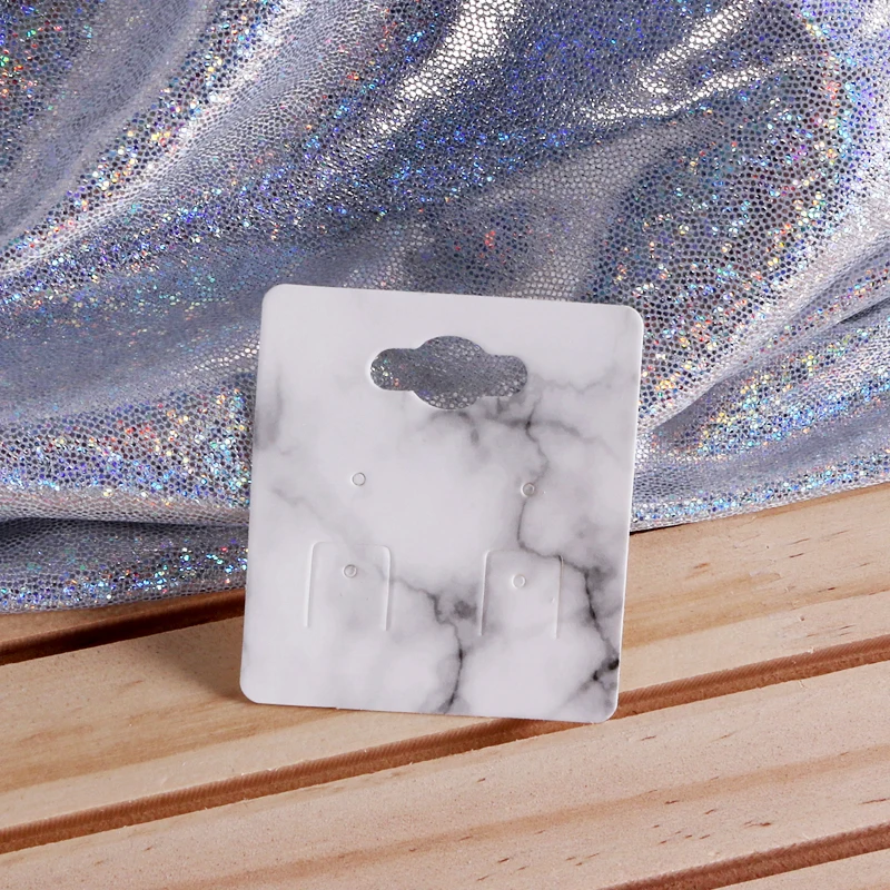 

20pcs White Marble Display Earring Cards Necklace Jewelry Packaging Cardboard Hang Tag Card Ear Studs Paper Card 5x7cm 4.5x5cm