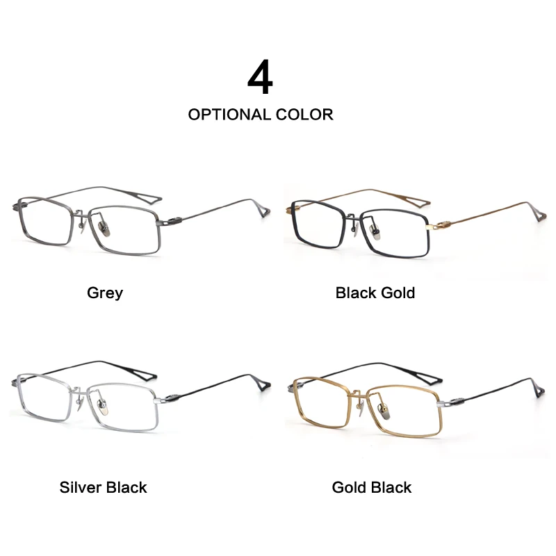 Очки в титановой оправе для мужчин и женщин винтажные квадратные оптические