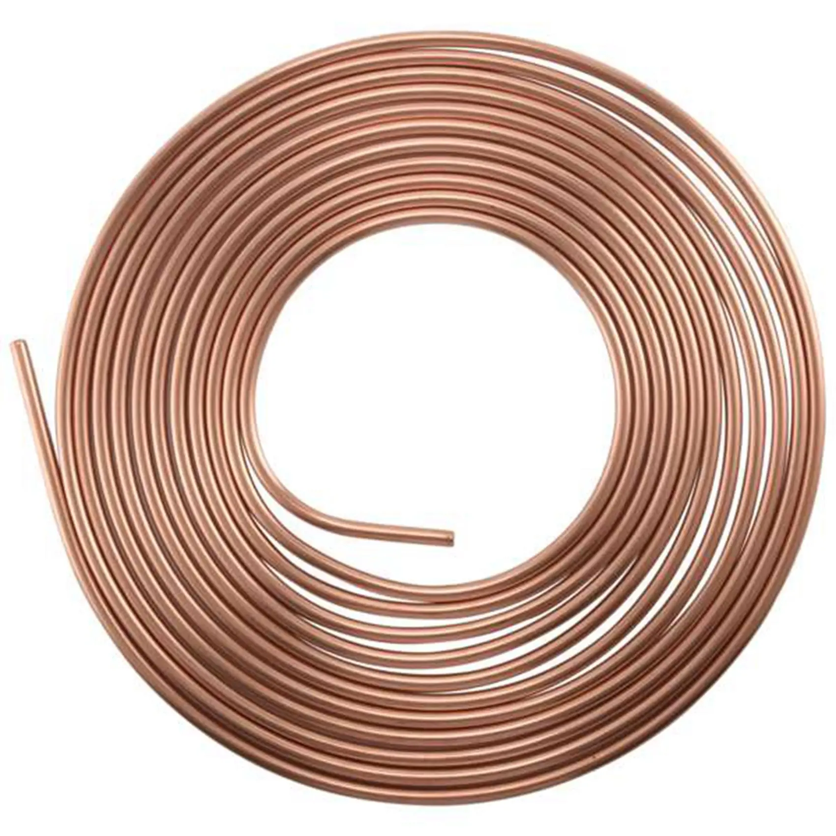 

25FT 7.62M Tube Nuts Car Roll Tube Coil of 1/4 Inch OD Copper Nickel Brake Pipe Hose Line Piping Tube Tubing Anti-Rust