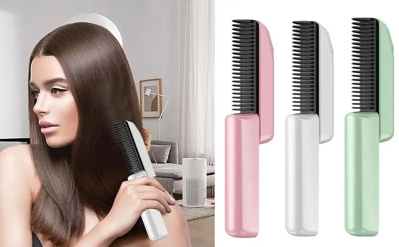 

Выпрямитель для волос с отрицательными ионами, расческа для укладки, Быстрое нагревание, выпрямитель, щетка с быстрой индикацией цветов, постоянная Расческа для укладки волос