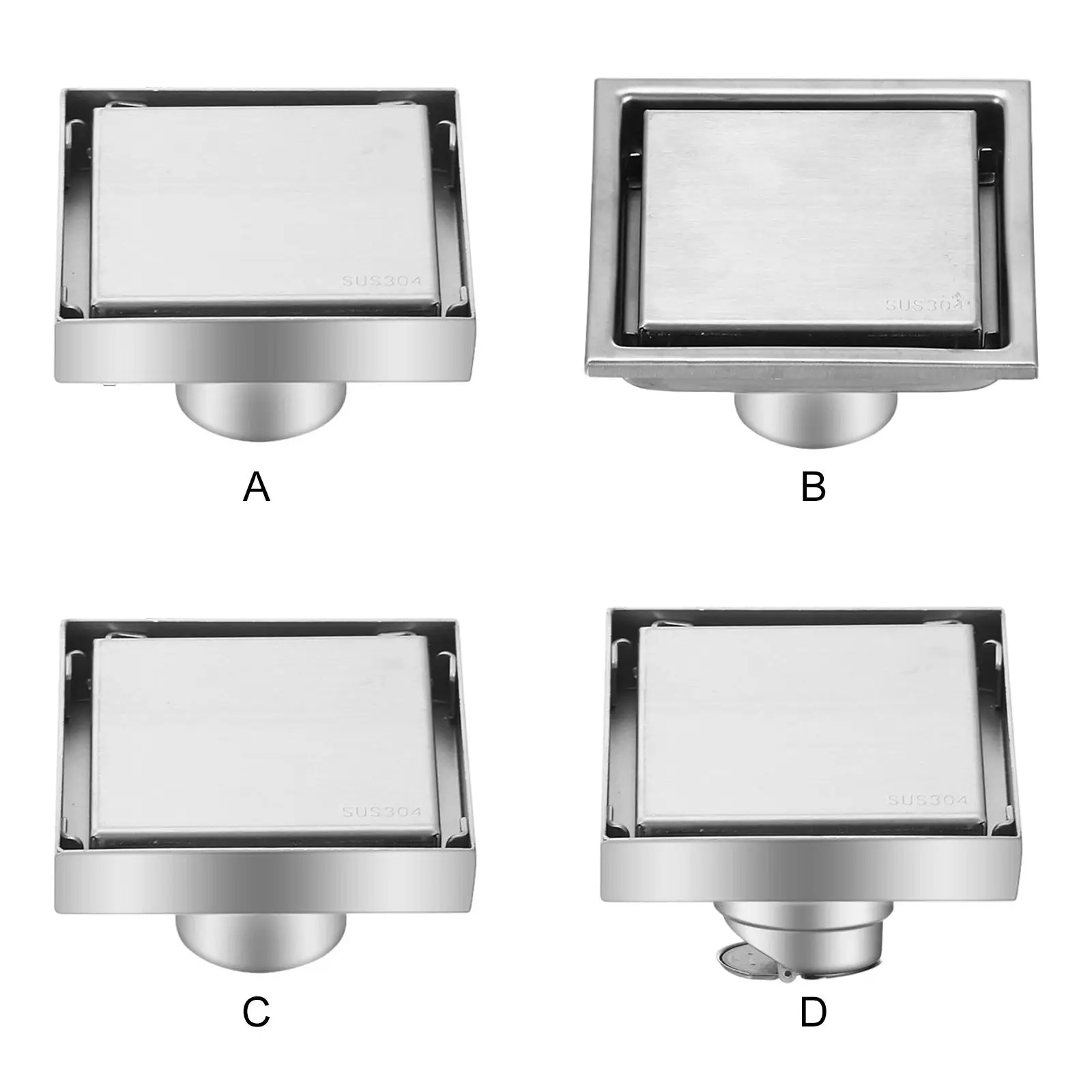 

Square Floor Drain Invisible Drainage Strainer for Bathroom Shower Basement