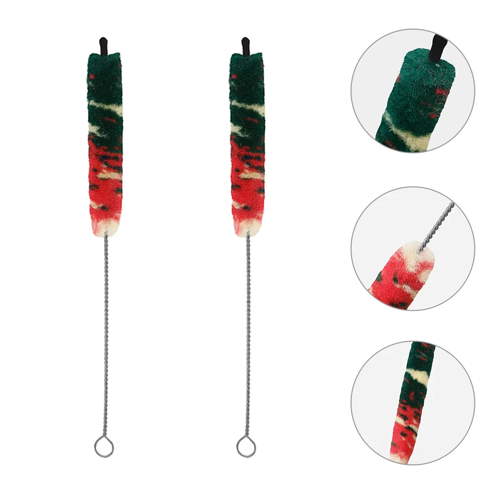 

2 Pcs Music Instruments Cleaning Brush Cleansing Kit Piccolo Cotton Thread Brushes