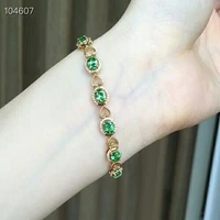 meibapjnew real natural emerald gemstone bracelet 925 sterling silver green stone bangle for women fine wedding jewelry